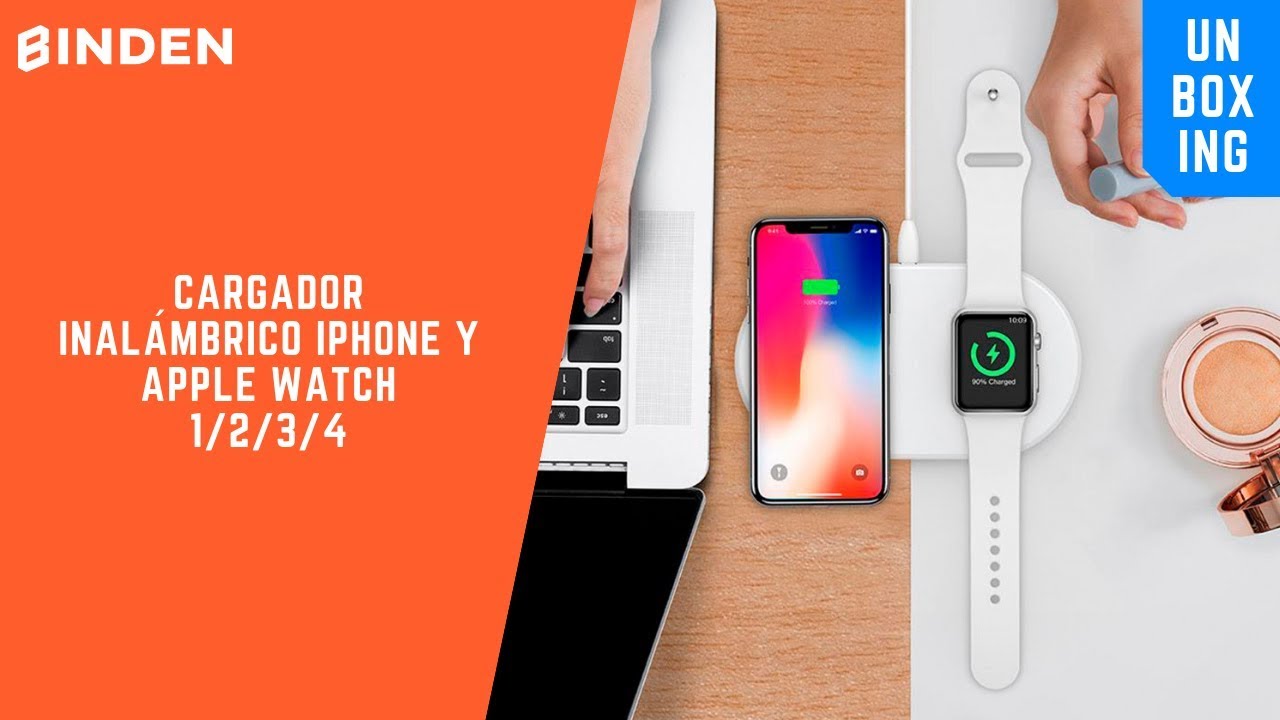 Cargador inalámbrico 2 en 1 para iPhone y Apple Watch 1/2/3/4 - YouTube