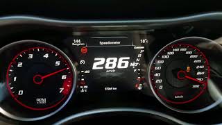 2016 Charger SRT top speed 0-290km (0-180mph)