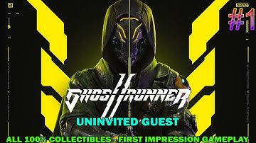 Ghostrunner 2 walkthrough #1 - Uninvited guest - All 100% collectibles locations - First impression