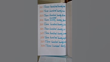 NUMBER NAMES 301 to 400