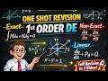 One Shot Revision 🔥 First Order Differential Equations | Exact, Non-Exact, Linear