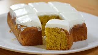 Eggless Pumpkin Cake | Soft And Moist Cake Using Homemade Pumpkin Puree | Easy Recipe