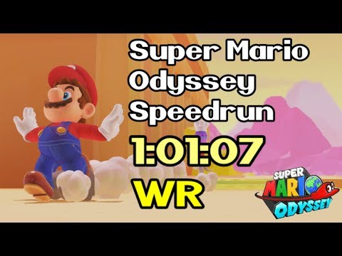 Super Mario Odyssey Any% Speedrun in 1:01:07 (World Record - September 26th / 2018)