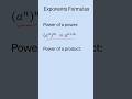 Exponents Formulas