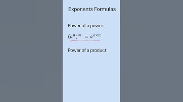 Exponents Formulas