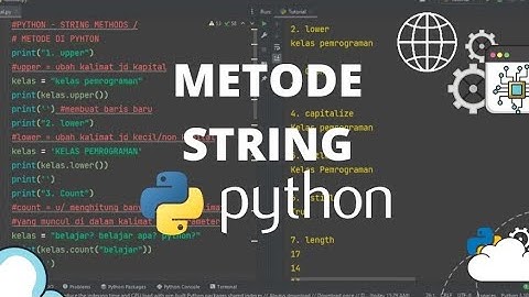 TUTORIAL PYTHON - METODE STRING/STRING FUNCTION DI PYTHON (STRING METHODS-PYTHON) #python
