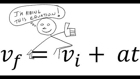 Acceleration Equation vf = vi + at