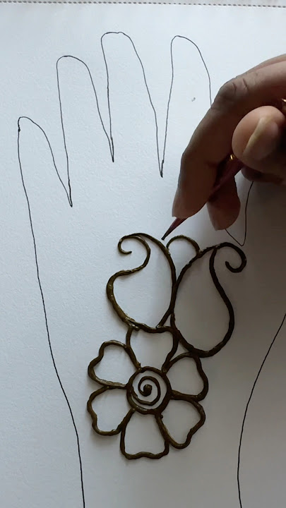 Easy Arabic Mehndi design for hands