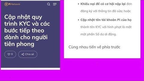 Pi network mới – sữa đổi tên, kyc lại, sẽ mất một số pi trong app