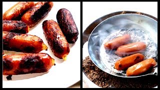 Make Grilled Sausage using Melted Aluminium