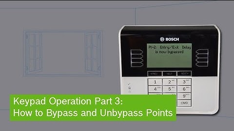 B Series Keypad Operation Part 3: How to Bypass and Unbypass Points