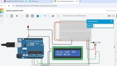 PRAKTIKUM MEMBUAT RANGKAIAN SENSOR CAHAYA(SMART LAMP)+LOGIKA IF ELSE