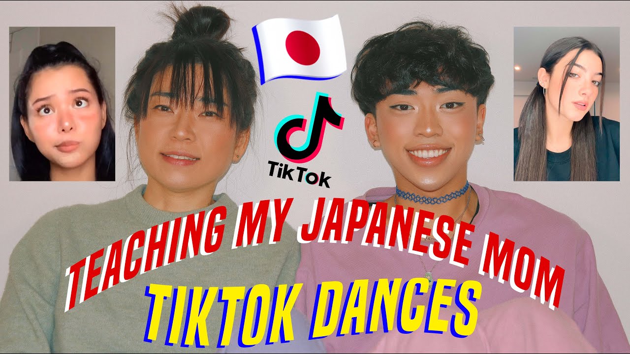 Teaching My Japanese Mom TikTok Dances | worldofxtra - YouTube