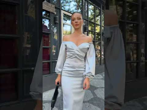 Елегантне мініплаття арт. 256/1, сріблястий, видео 1
