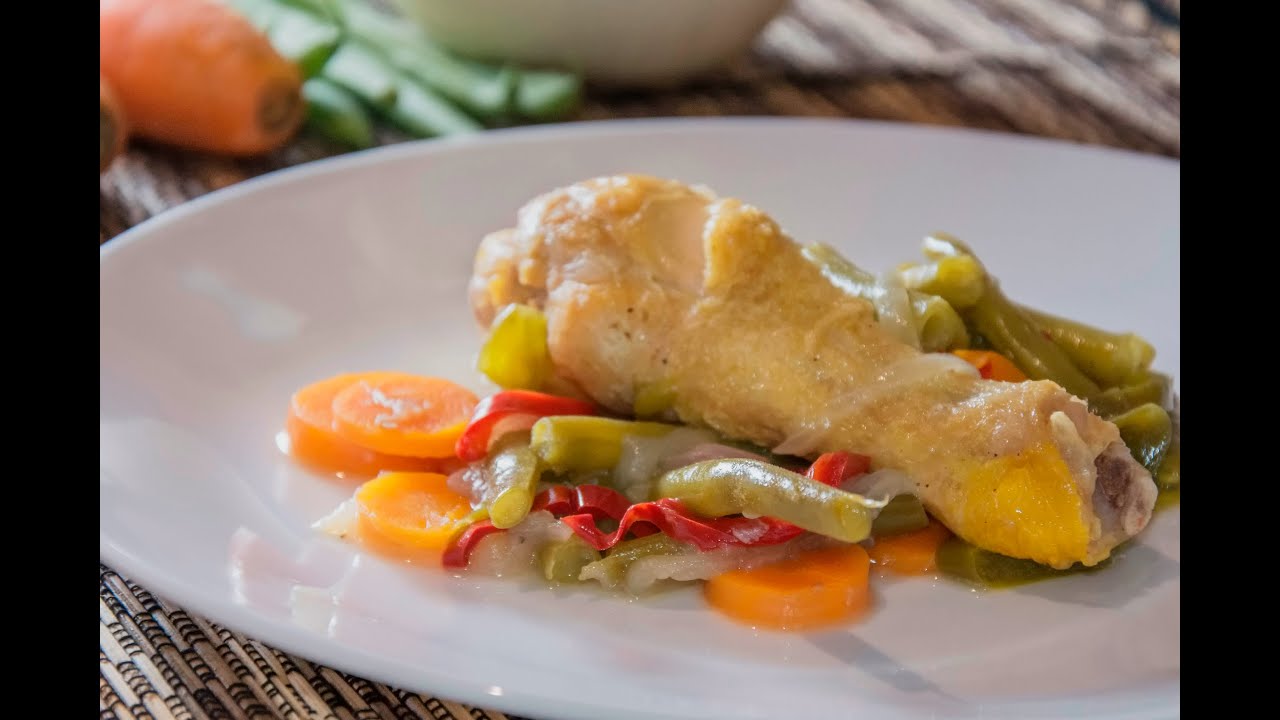 Guisado de verduras con pollo
