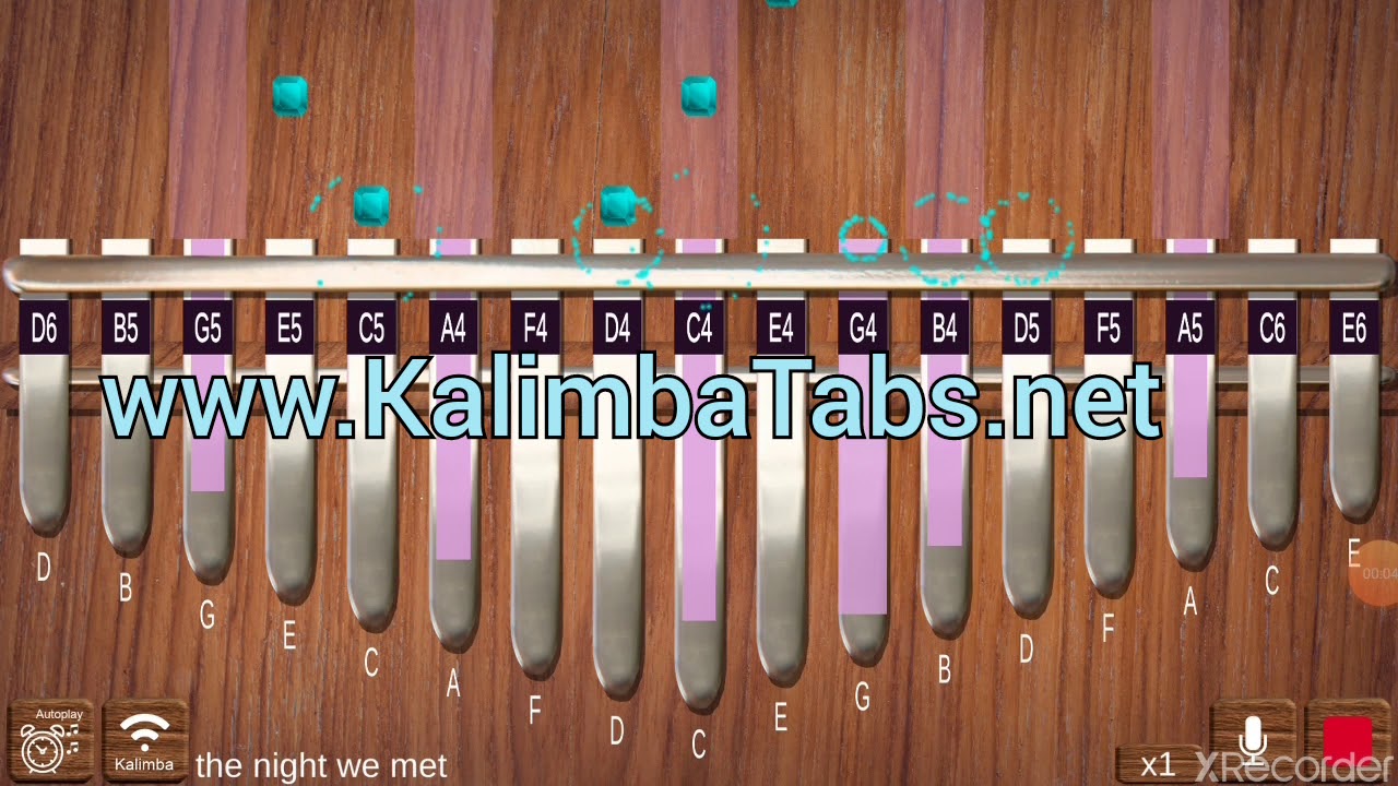 The Night We Met – Lord Huron Kalimba Tabs Letter & Number Notes Tutorial -  Kalimbatabs.Net