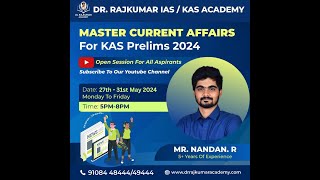 Master Current Affairs for KAS Prelims 2024| Session 12 | Date: 29th May