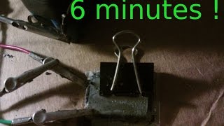 6  minutes supercap motor run - no graphene