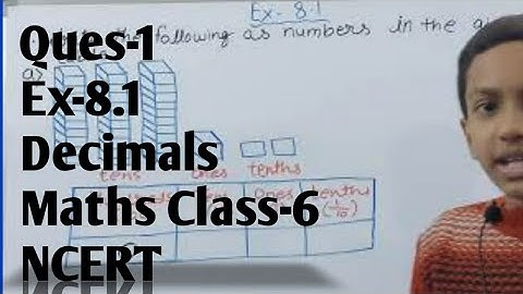 Q1, Ex 8.1, Ch 8, Decimals, Class 6 math, NCERT