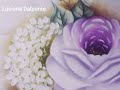 Como Pintar Rosa Branca Com Pitaya e Hortênsia Branca. Pintura em Tecido. Luciana Dalponte.