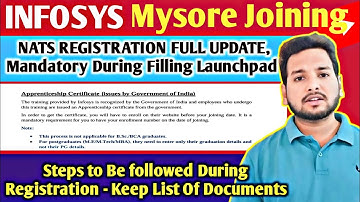 NATS Registration Full Information 🔥 | Infosys Joining Mandatory | Offer Letter, Onboarding Mail, JL