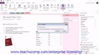 Microsoft Office OneNote 2013 Tutorial Stationery and Templates 9.2 Employee Group Training
