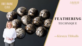 Ever Wondered How to Create Perfect Chocolate Feathering? | Full Lesson | Kirsten Tibballs