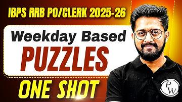 IBPS RRB PO & Clerk 2025 | Weekday Based Puzzle for Bank Exams | Puzzle Reasoning | by Sachin Sir