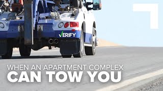 Verify: An apartment complex can tow or boot your car if your registration is not up-to-date