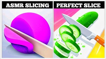 Asmr Slicing vs Perfect Slice - Android iOS Mobile Gameplay Walkthrough @KLSKINBOX