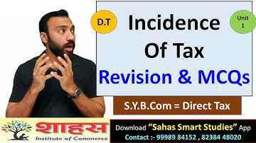 Direct Tax || Scope of Income [ Incidence of Tax ] || Revision & MCQs || Unit 1 Part 3 #bcom #tax