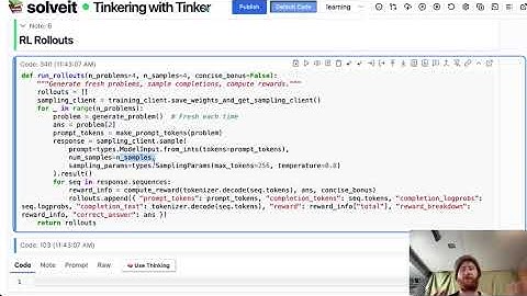 Tinkering with Tinker: Training LLMs with RL using Thinking Machines