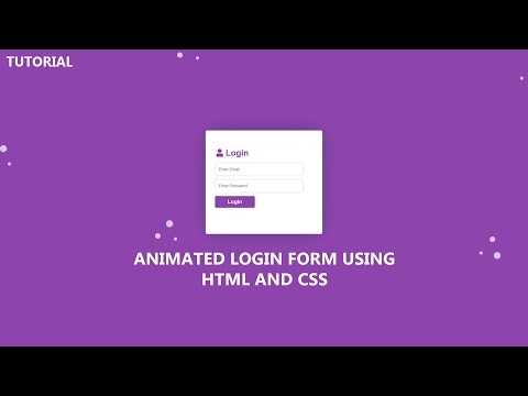 Awesome Animated Login form using HTML and CSS