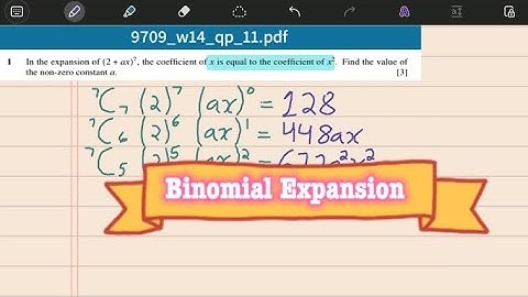 (M/J2014 /P11) A level Math Binomial Expansion
