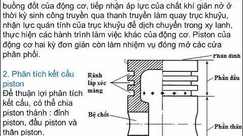 Bài 2: Xy lanh - Nhóm piston