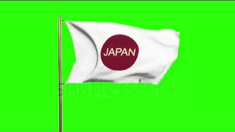 Japan flag with title waving in the wind. Looping sun rises style. Animation loop Stock video by