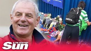 Walter Smith: Celtic fan applauded by Rangers supporters as he lays tribute at Ibrox