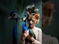Cat woman's Love for Peacock #cats #lady #beautiful #love #peackok #catwoman #ai #strange #shocking
