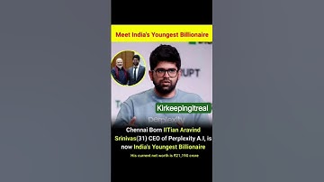 Chennai born IITian aravind srinivas(31) ceo of perplexity A.i #shorts #viral #motivation
