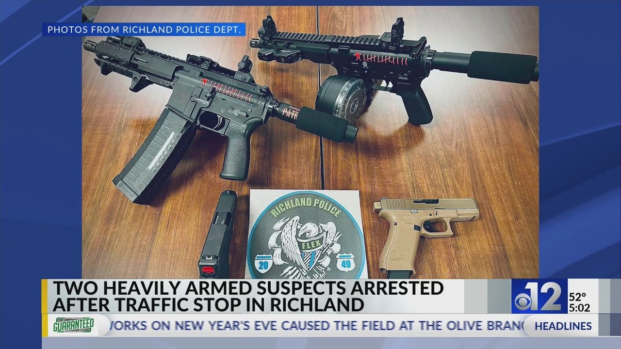 Driver arrested after guns found during Richland traffic stop - YouTube