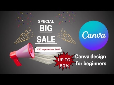 Beginners Sale Sticker Design In Canva Easy Canva Tutorial