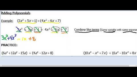 polynomial add and subtract