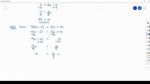 Solving Linear Equations - 4 step x