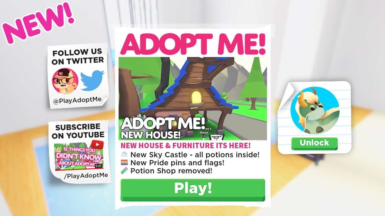 *ITS HERE!* NEW ADOPT ME HOUSE UPDATE! NEW HOUSE + PETS +FURNITURE