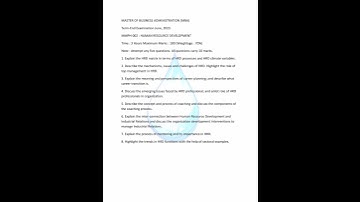 MBA HRD MMPH-002 | Important Questions & Answers | IGNOU