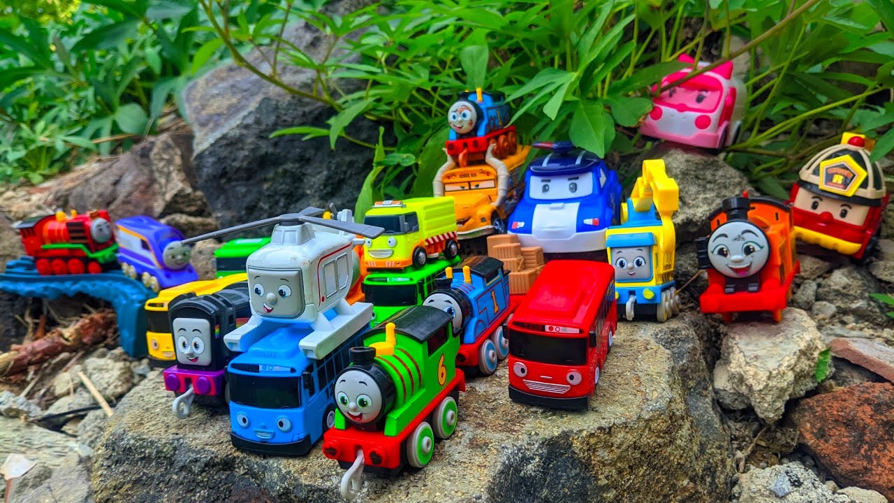 Mainan Tayo the Little Bus, Tayo, Rogi, Gani, Lani, Thomas and Friends, Robocar Poli, Roy, Amber