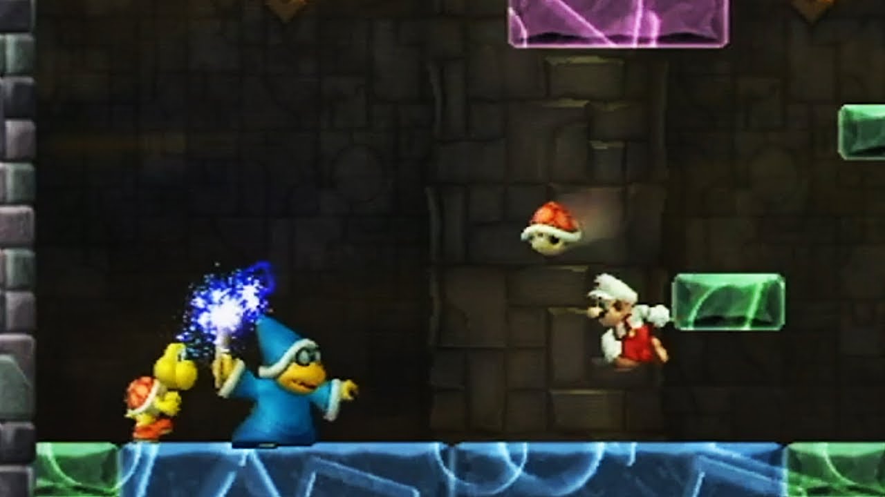 【W8-塔】甲羅だけでカメックを倒してみた【NEWスーパーマリオブラザーズwii】