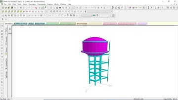 (Part 3) Over Head Reservoir (Intze Water Tank) Modelling and Designing in STAAD Pro