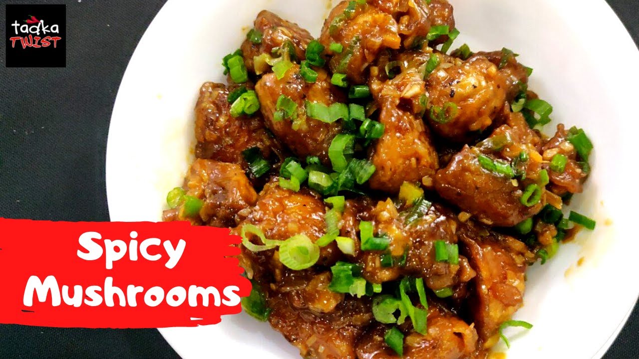 Hakka Spicy Mushrooms | Mushroom Manchurian - Quick & Easy | By KTT | Kashmiri Tadka Twist