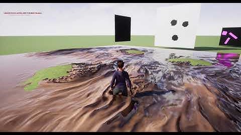 Unreal Engine 5. Fluid Ninja Live dynamic collision mask using runtime virtual textures.